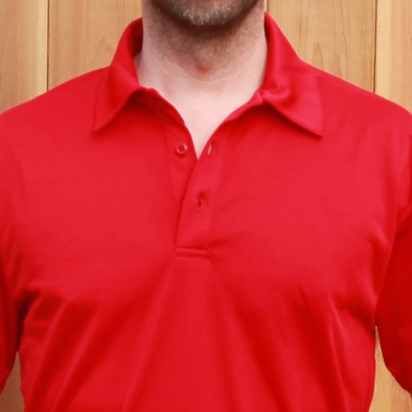 Brilliant Deep Red Cole Harbour Polo Size Medium - Picture 3 of 3